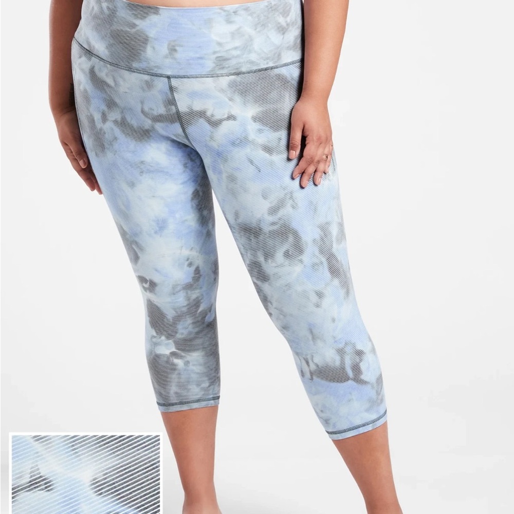 Athleta Salutation Stash Pocket II Capri Merri Perri - 1X